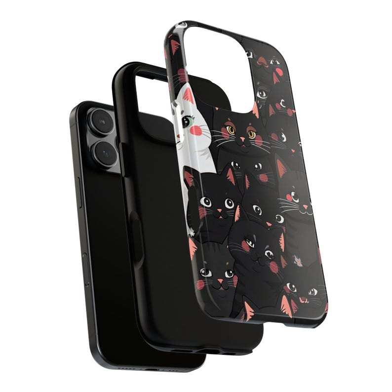 Black Cat Parade Phone Case – iPhone, Samsung & Pixel Cover - Luxe Case Wraps