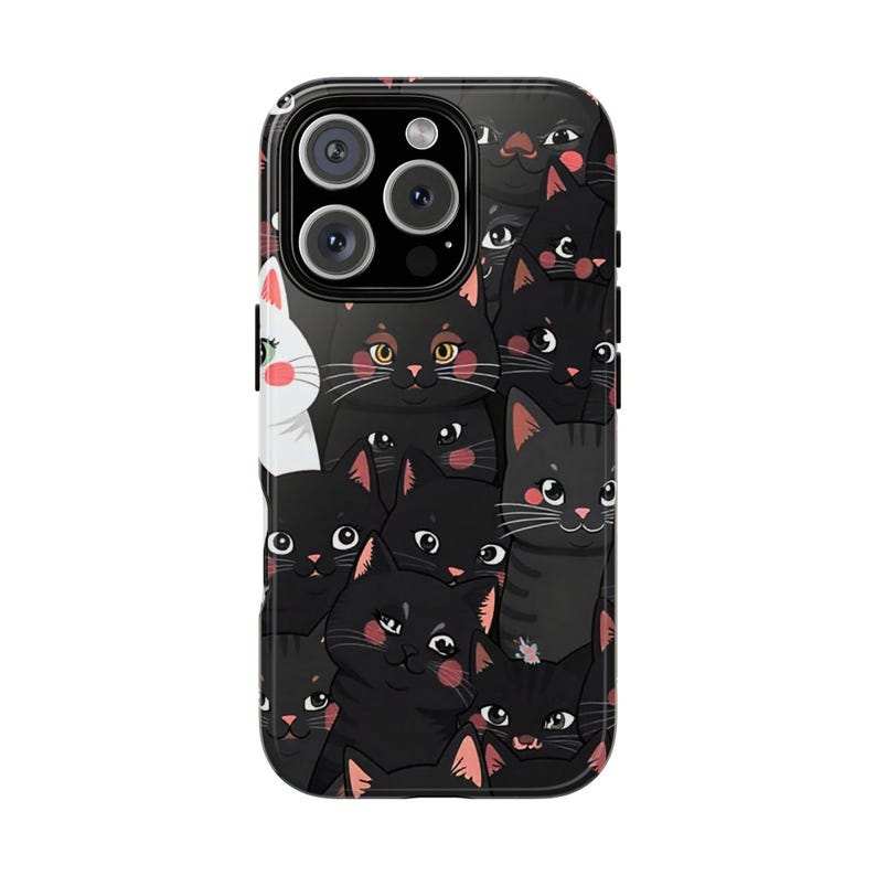 Black Cat Parade Phone Case – iPhone, Samsung & Pixel Cover - Luxe Case Wraps