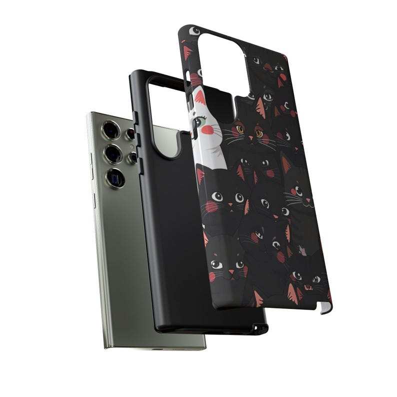 Black Cat Parade Phone Case – iPhone, Samsung & Pixel Cover - Luxe Case Wraps