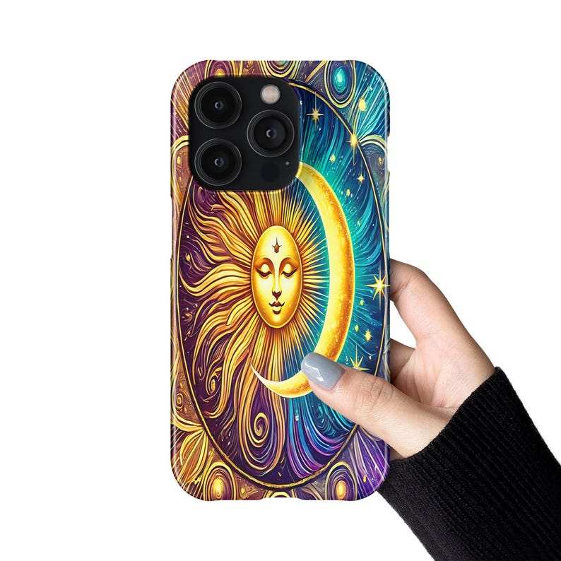 Celestial Sun & Moon Phone Case – iPhone, Samsung & Pixel Cover - Luxe Case Wraps