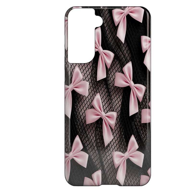 Coquette Fishnet Bow Phone Case – iPhone, Samsung Cover - Luxe Case Wraps