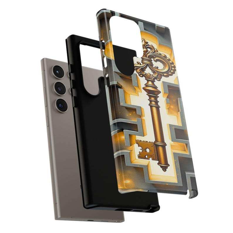 Golden Key Maze Phone Case – iPhone, Samsung & Pixel Cover - Luxe Case Wraps