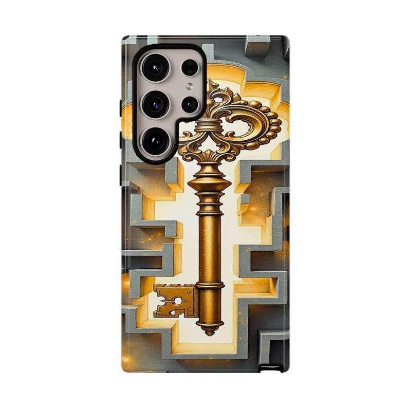 Golden Key Maze Phone Case – iPhone, Samsung & Pixel Cover - Luxe Case Wraps