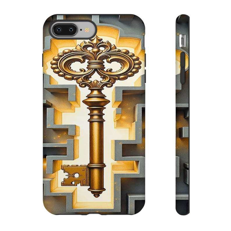 Golden Key Maze Phone Case – iPhone, Samsung & Pixel Cover - Luxe Case Wraps