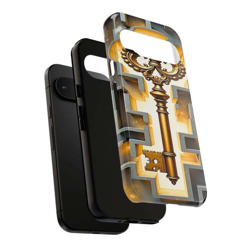 Golden Key Maze Phone Case – iPhone, Samsung & Pixel Cover - Luxe Case Wraps