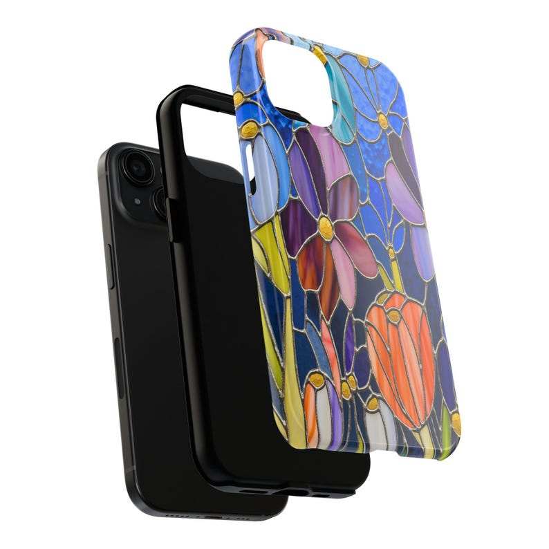 Stained Glass Floral Phone Case – iPhone, Samsung & Pixel Cover - Luxe Case Wraps
