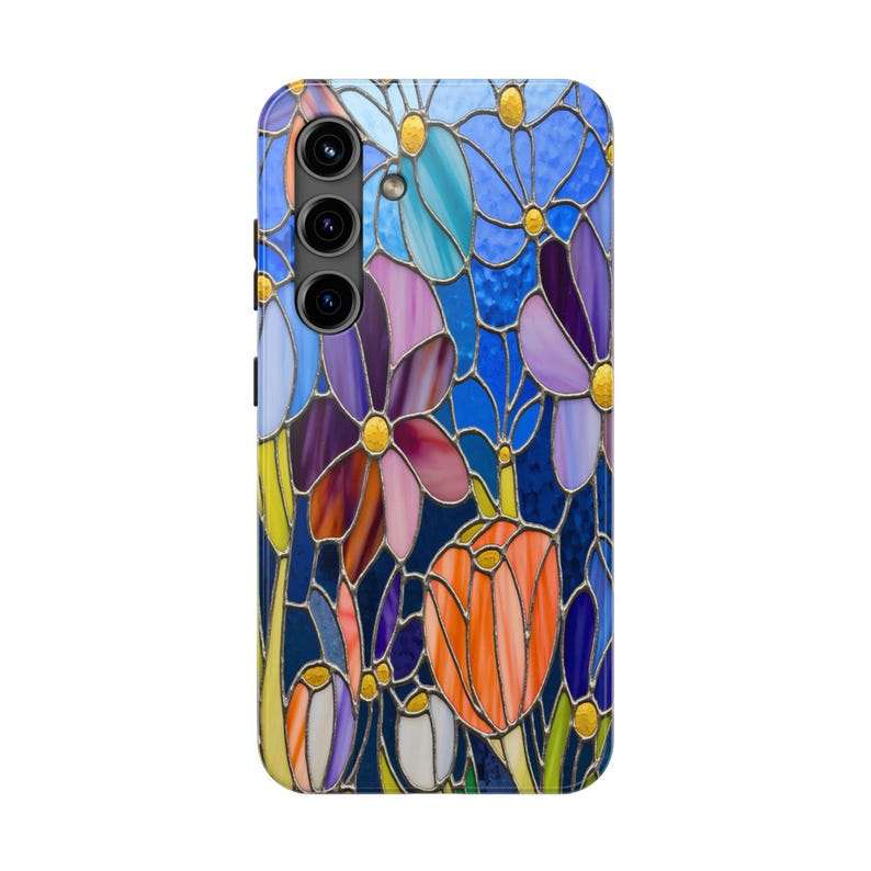 Stained Glass Floral Phone Case – iPhone, Samsung & Pixel Cover - Luxe Case Wraps