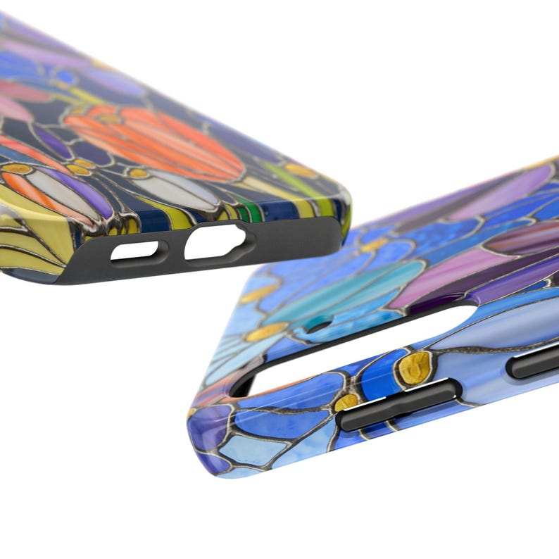 Stained Glass Floral Phone Case – iPhone, Samsung & Pixel Cover - Luxe Case Wraps