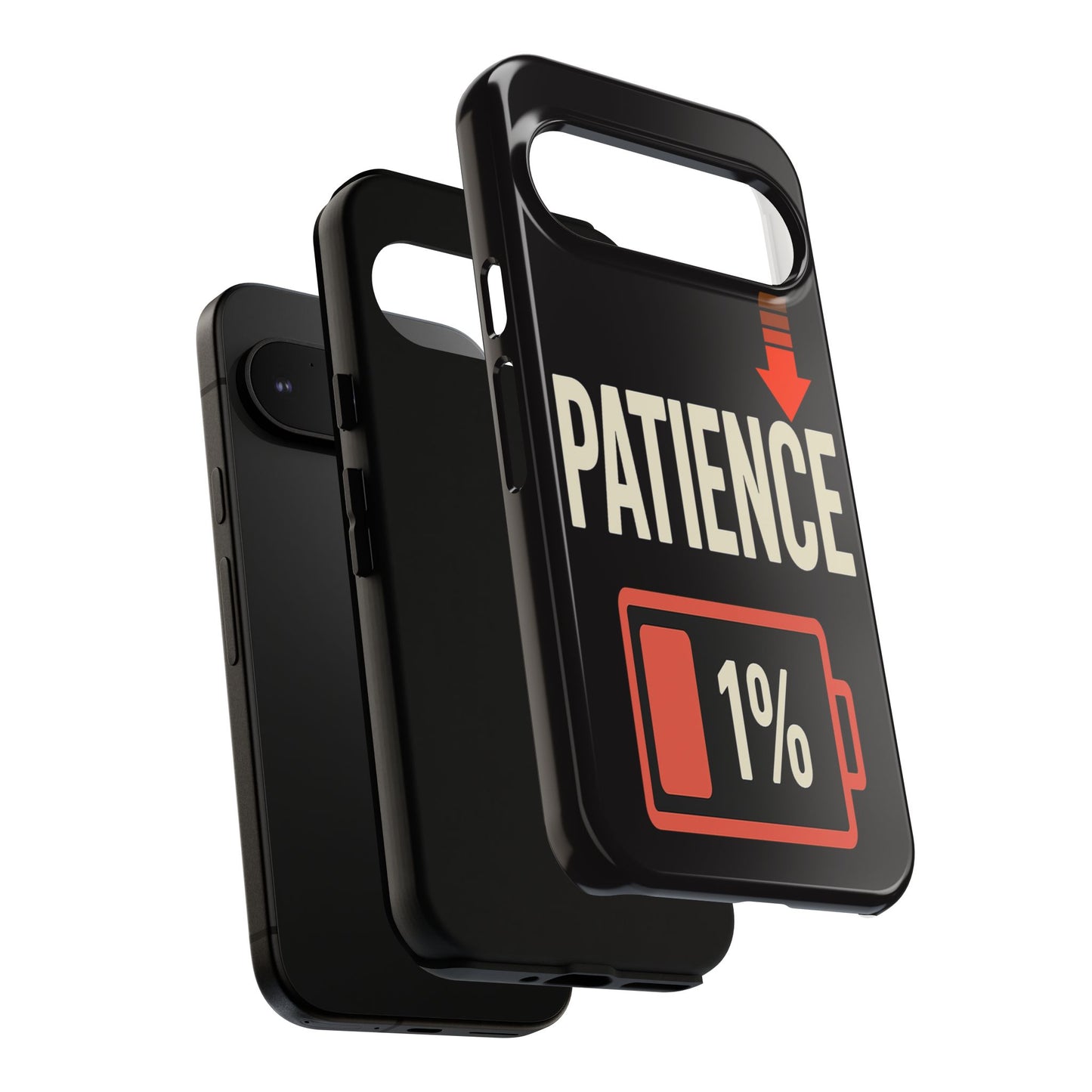 Patience 1% Battery Funny Phone Case – iPhone, Samsung & Pixel