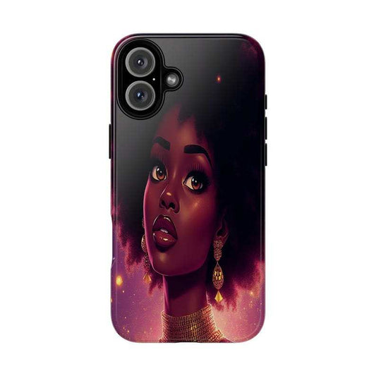 Afro Galaxy Queen Phone Case – Glam Art for iPhone, Samsung & Pixel - Luxe Case Wraps