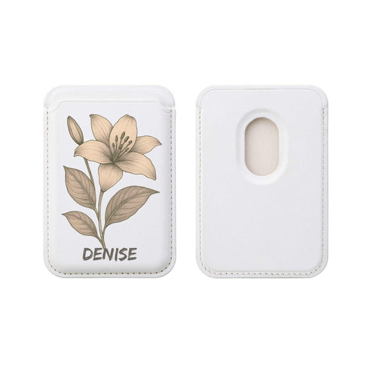 Birth Flower Wallet - Wallet Personalized Birth Flower | Magsafe® Compatible Card Holder - Luxe Case Wraps