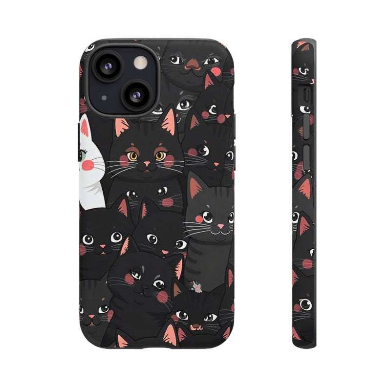 Black Cat Parade Phone Case – iPhone, Samsung & Pixel Cover - Luxe Case Wraps