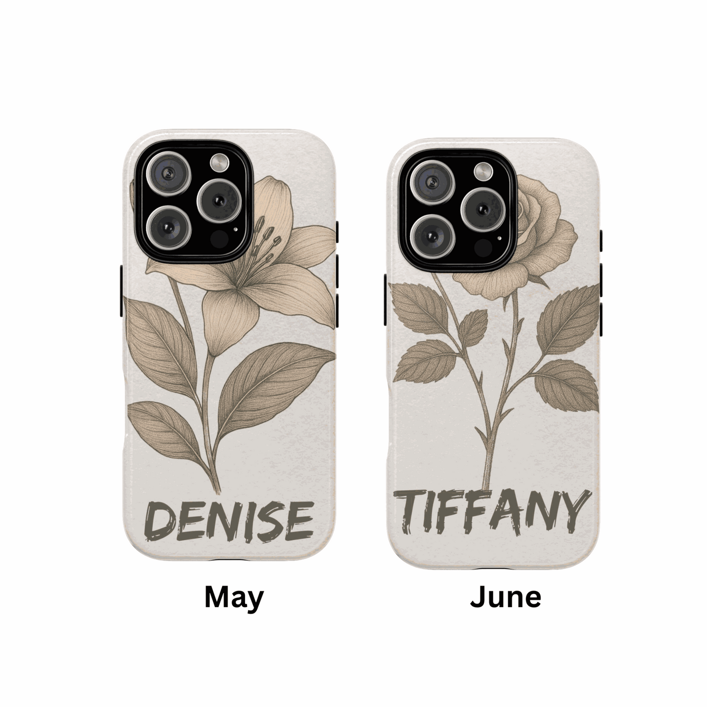 Custom Birth Flower Tough Case – iPhone, Samsung & Pixel - Luxe Case Wraps