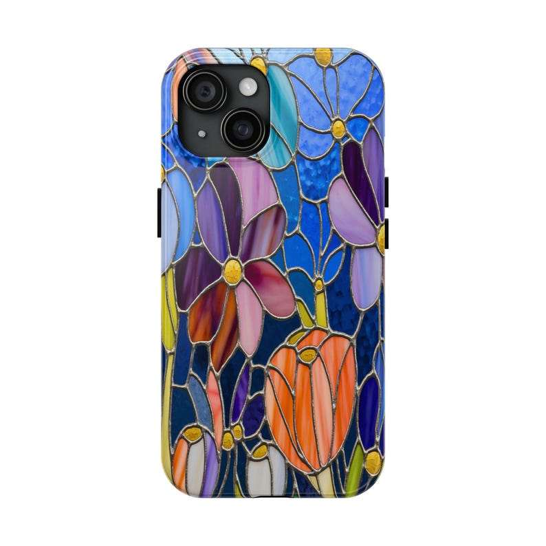 Stained Glass Floral Phone Case – iPhone, Samsung & Pixel Cover - Luxe Case Wraps