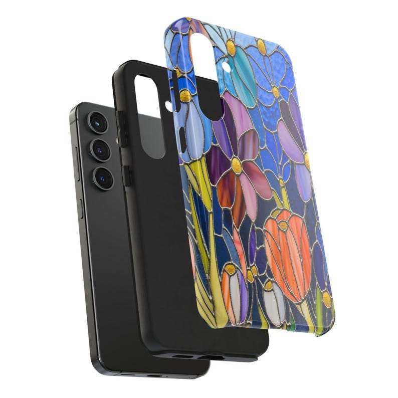 Stained Glass Floral Phone Case – iPhone, Samsung & Pixel Cover - Luxe Case Wraps